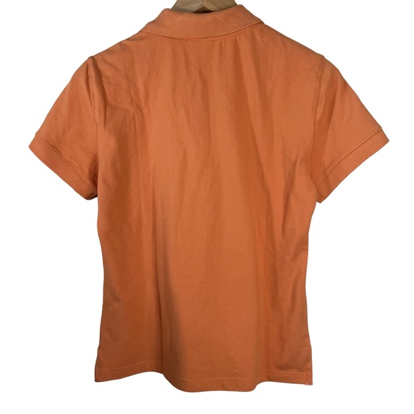 Carhartt Womens Polo Golf Shirt Size Small Short Sleeve Y2K Preppy Peach Orange - Picture 2 of 6